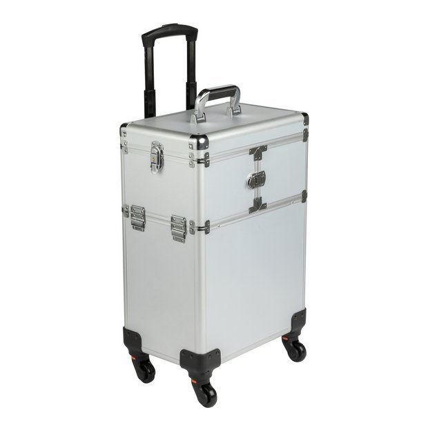 Buy Silver Professional Make-up Trolley Case, Makeup bags and cases