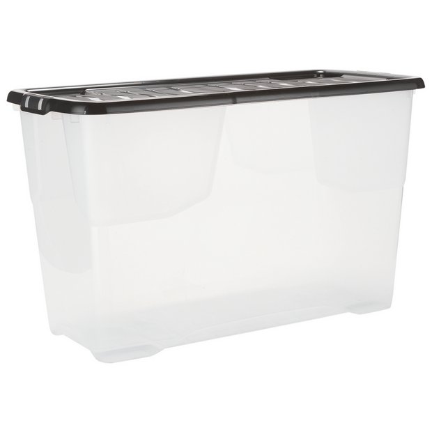 Long narrow plastic storage on sale containers