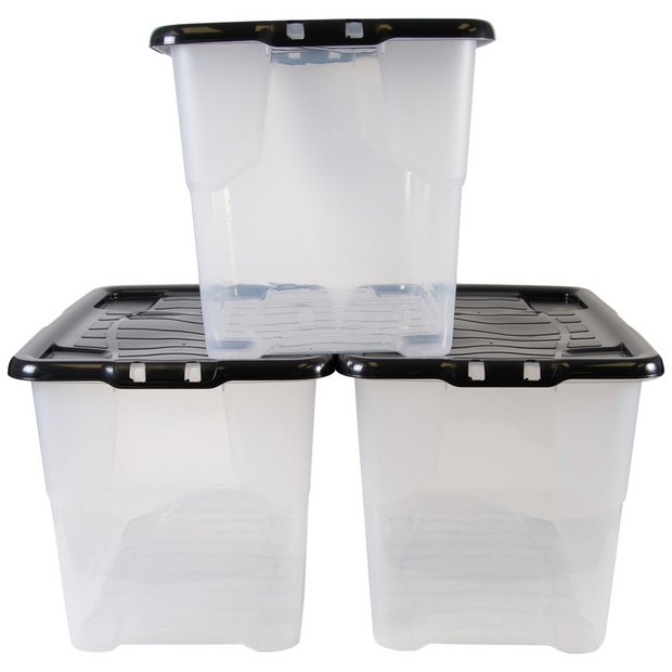 Storage box with clearance lid