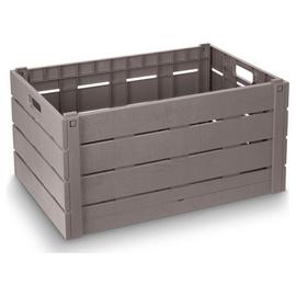 Strata 60 Litre Wood Effect Folding Crate - Taupe