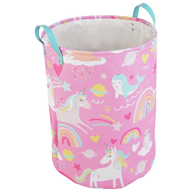 Sass & Belle Storage Bag Rainbow Unicorn Toys/ Laundry Basket 
