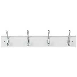 Argos Home 4 Piece Double Chrome Coat Hooks - White