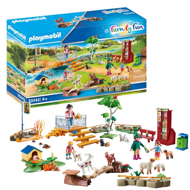 Buy Playmobil 70342 Family Petting Zoo Toy | Playsets and figures | Argos