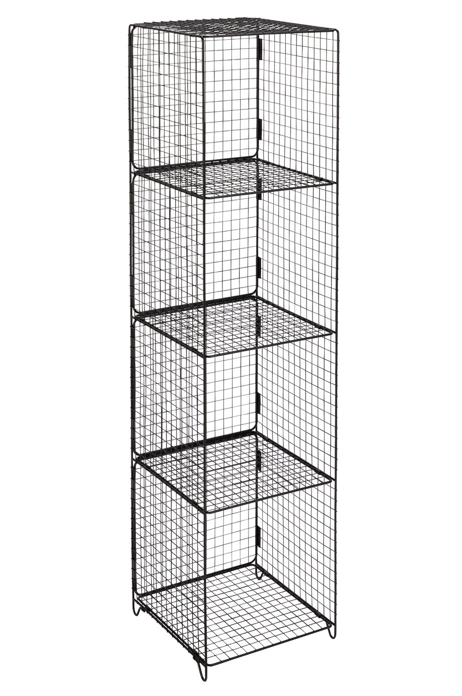 Argos Home Metal 4 Tier Wire Tower - Black