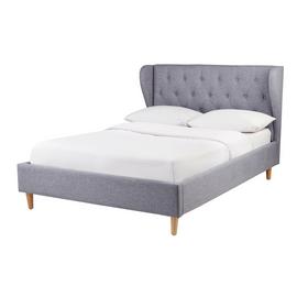 Argos Home TC Condor Kingsize Fabric Bed Frame - Grey