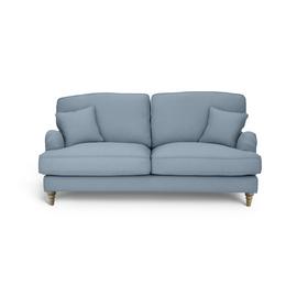 Habitat Matilda 3 Seater Velvet Sofa - Light Blue