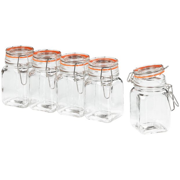 Buy Tala Set of 5 Storage Glass Jars Storage jars and sets Argos