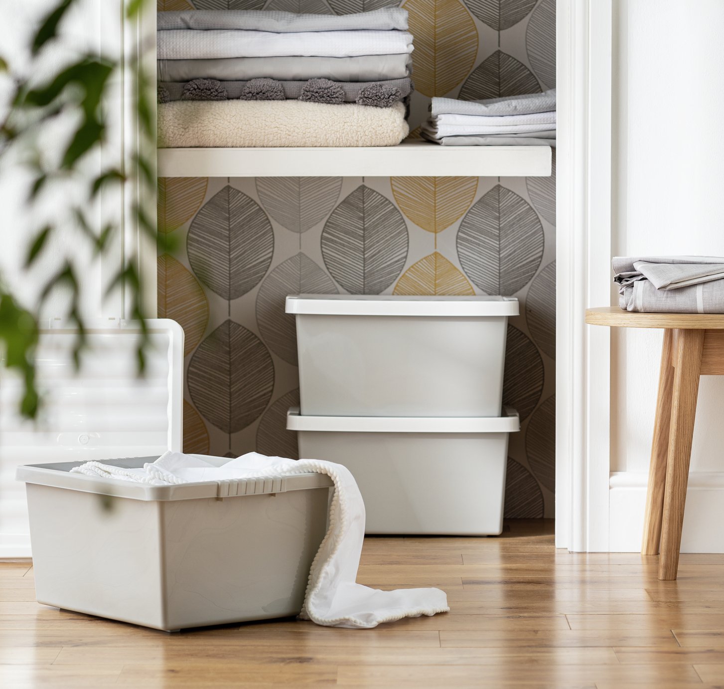 Argos Home Set of 3 Storage Boxes - Light Grey