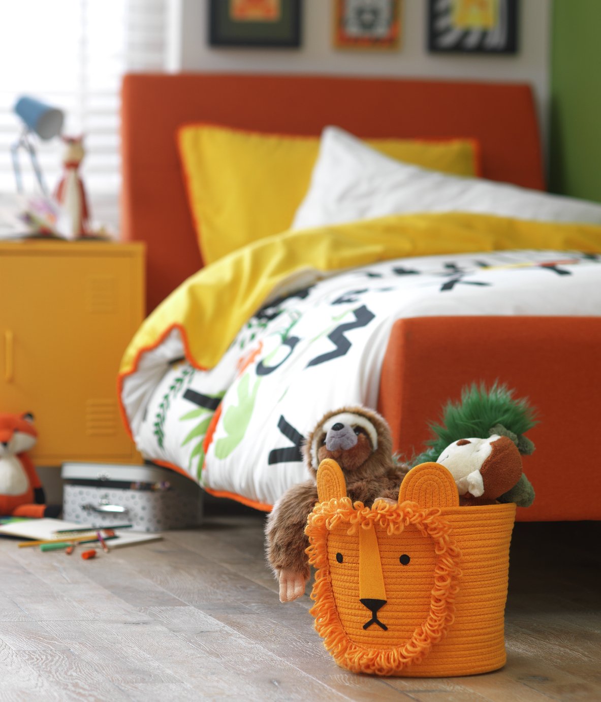 Habitat Lion Rope Kids Storage Basket - Yellow