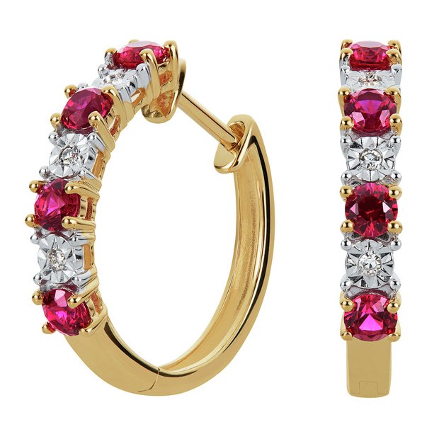 Argos hoop gold on sale earrings