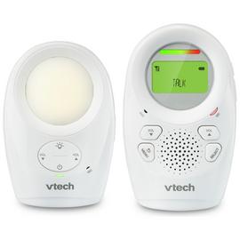 Talk-Back Intercom VTech DM225 Owl Audio Baby Monitor with up to 1,000 ft of Range Digitized Transmission & Night Light Vibrating Sound-Alert 