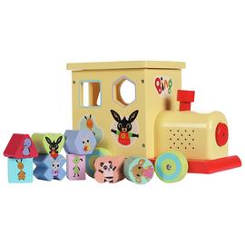 Bing Wooden Shape Sorter with Light and Sound Train