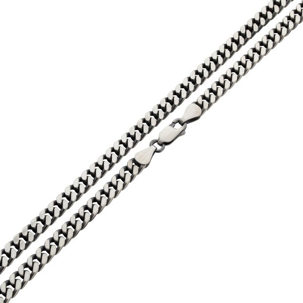 Buy Revere Men s Sterling Silver Oxidized Curb Necklace Mens