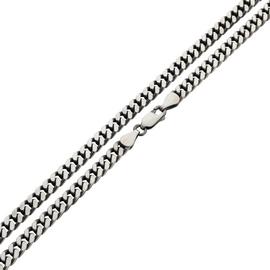 Revere Men's Sterling Silver Oxidized Curb Necklace