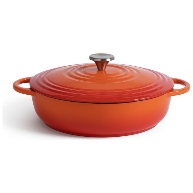Buy Argos Home Litre Cast Iron Shallow Casserole Dish Red Oven And