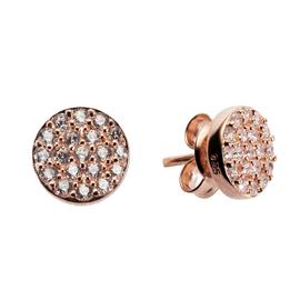 Revere Rose Gold Plated Silver Cubic Zirconia Stud Earrings