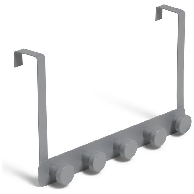 Buy Habitat Overdoor Pack of 5 Round Hooks Grey Overdoor storage and hanging storage Argos