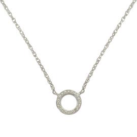Revere Sterling Silver 0.02ct Diamond Open Pendant Necklace