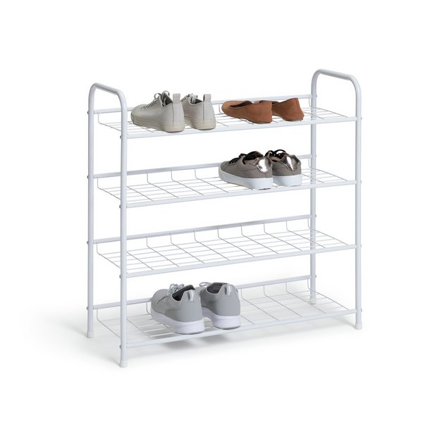 Buy Habitat Jorn 4 Tier Shoe Rack White Shoe storage Argos