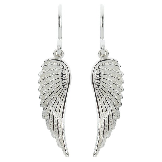 Silver angel hot sale wing earrings