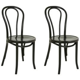 Habitat Larsa Pair of Wood Dining Chairs - Black