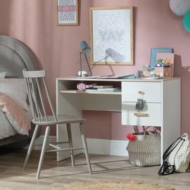 Habitat Kids Melby 2 Drawers Desk - White and Acacia