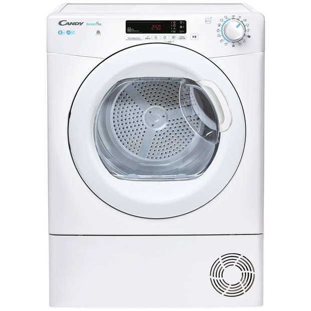 Buy Candy C8DG-80 8KG Condenser Tumble - White | Tumble dryers | Argos