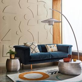 Hammered aluminium side table deals