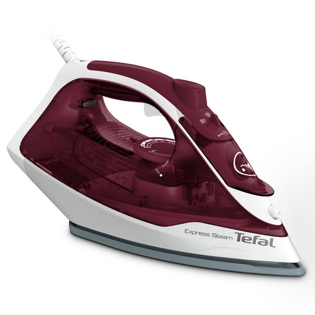 TEFAL FV2869 NEW Steam Iron Express Steam ceramic soleplate Auto shut-off Red 