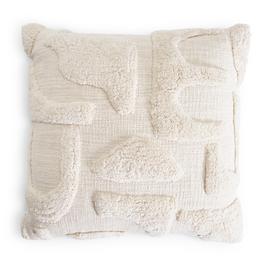 Habitat Tufted Cotton Cushion - Cream - 43x43cm