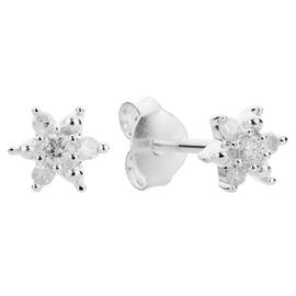 Revere Sterling Silver 0.10ct Diamond Stud Earrings - April