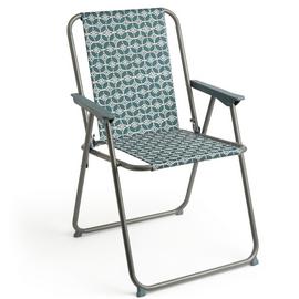 Habitat Folding Metal Garden Chair - Blue