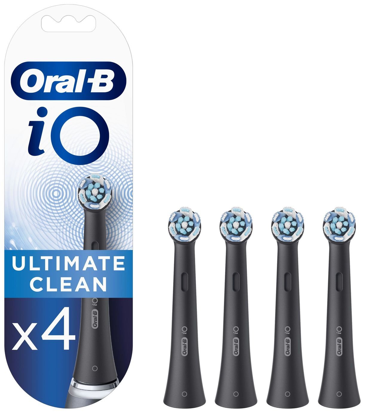 Oral-B iO Ultimate Clean Toothbrush Heads Black – 4 pack
