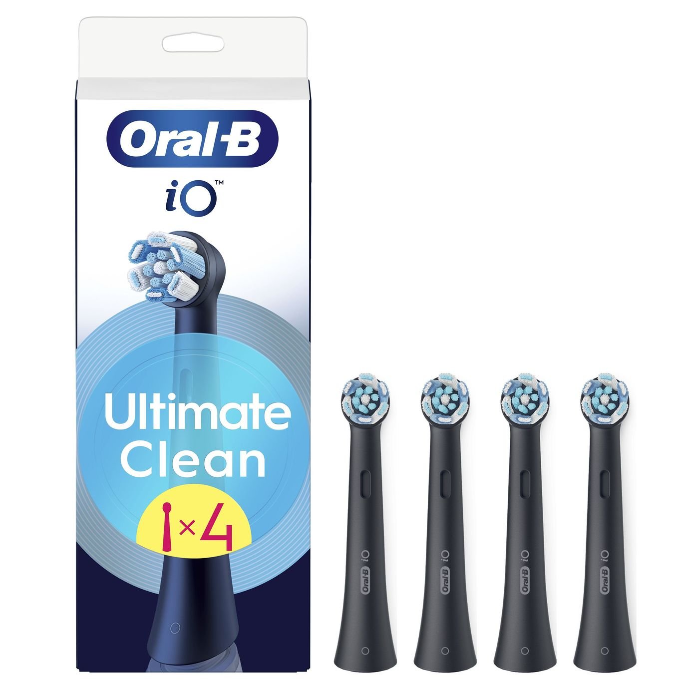 Oral-B iO Ultimate Clean Toothbrush Heads Black – 4 pack