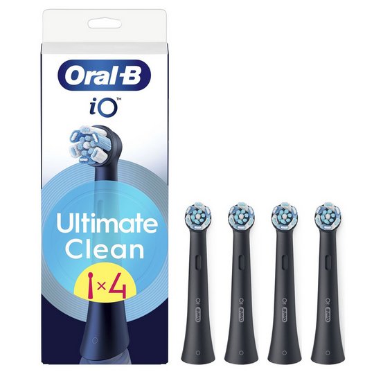 Oral-B iO Ultimate Clean Toothbrush Heads Black – 4 pack