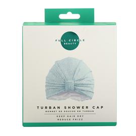 Full Circle Beauty Turban Shower Cap-Teal