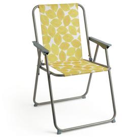 Habitat Folding Metal Garden Chair - Yellow