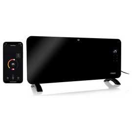 Princess 2kW Smart Glass Panel Heater - Black
