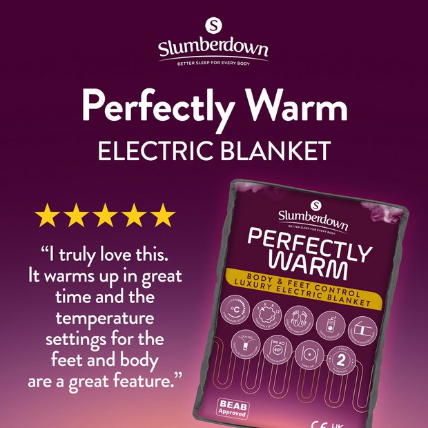 Buy Slumberdown Perfectly Warm Luxury Electric Blanket-Double, Electric  blankets