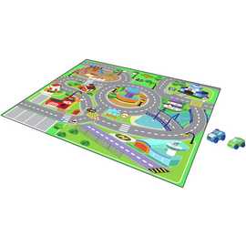Chad Valley Dual Sided Toy Car Mat and 2 Cars