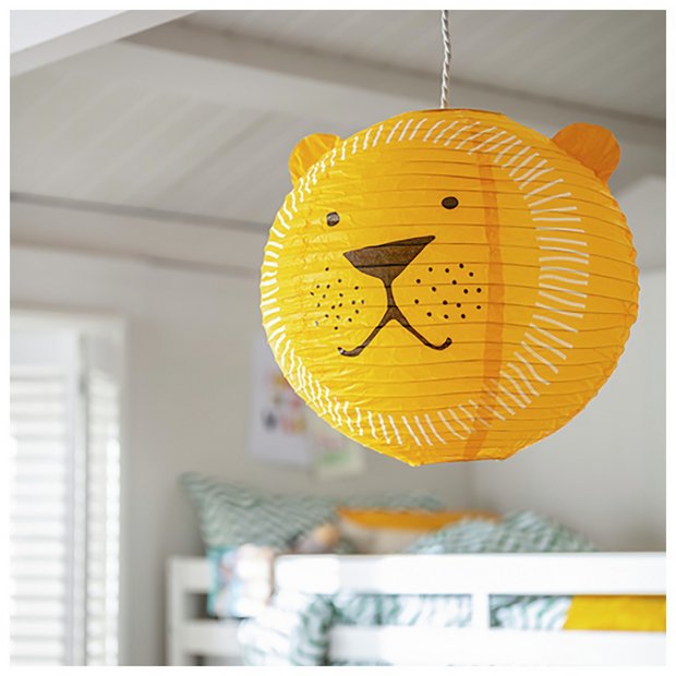 Buy Habitat Kids Lion Paper Pendant Shade | Lamp shades | Argos