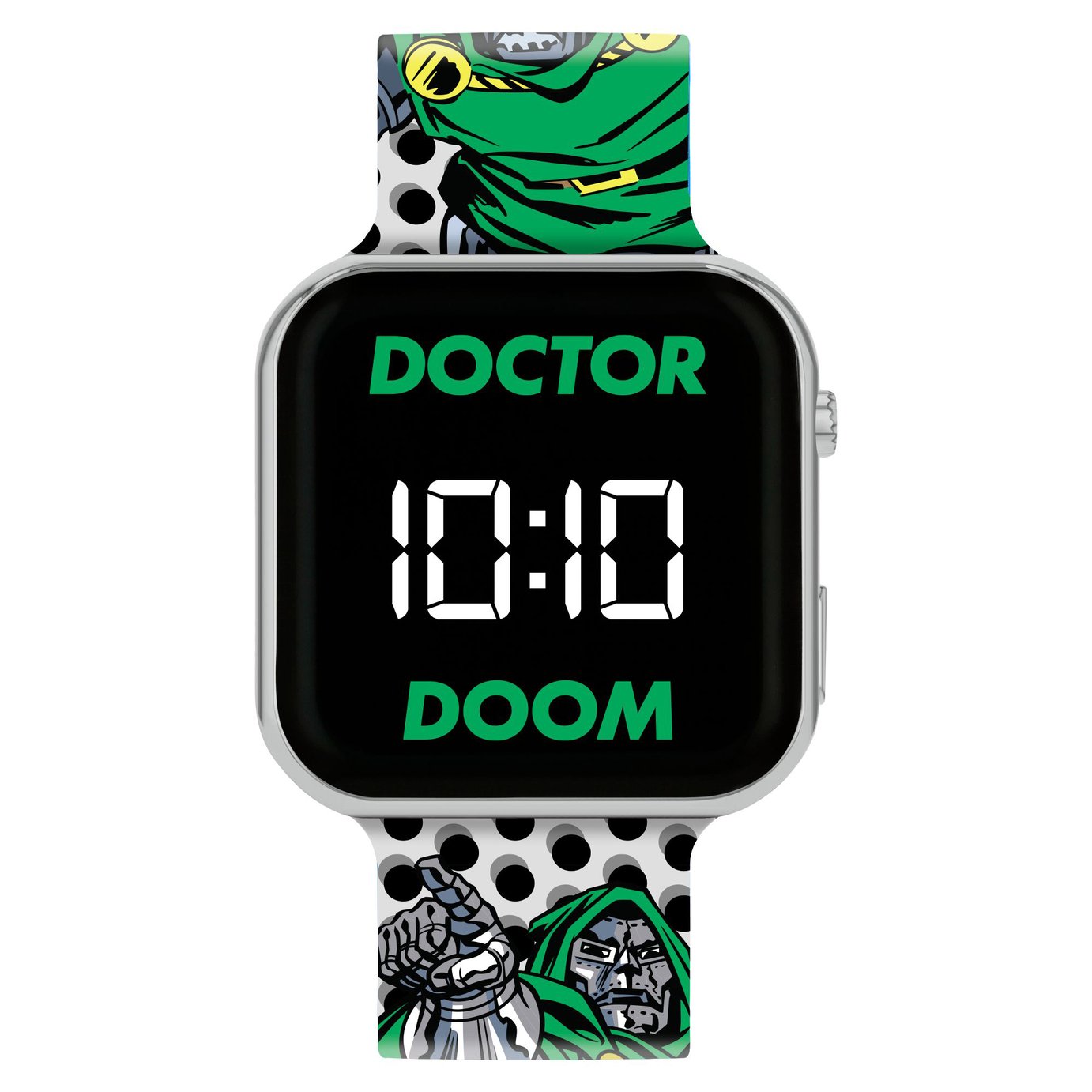 Marvel Kids Doctor Doom Printed Silicone Strap LED Watch