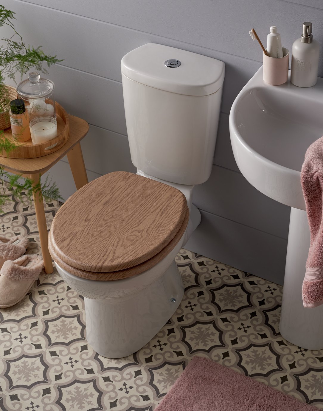 Argos Home Natural Oak Effect Toilet Seat - Natural