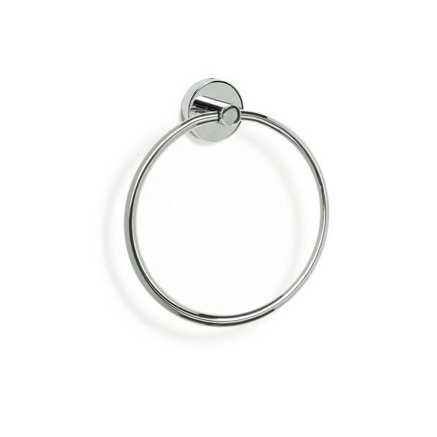 Buy Habitat Wall Mounted Towel Ring - Matt Black, Towel rails and rings