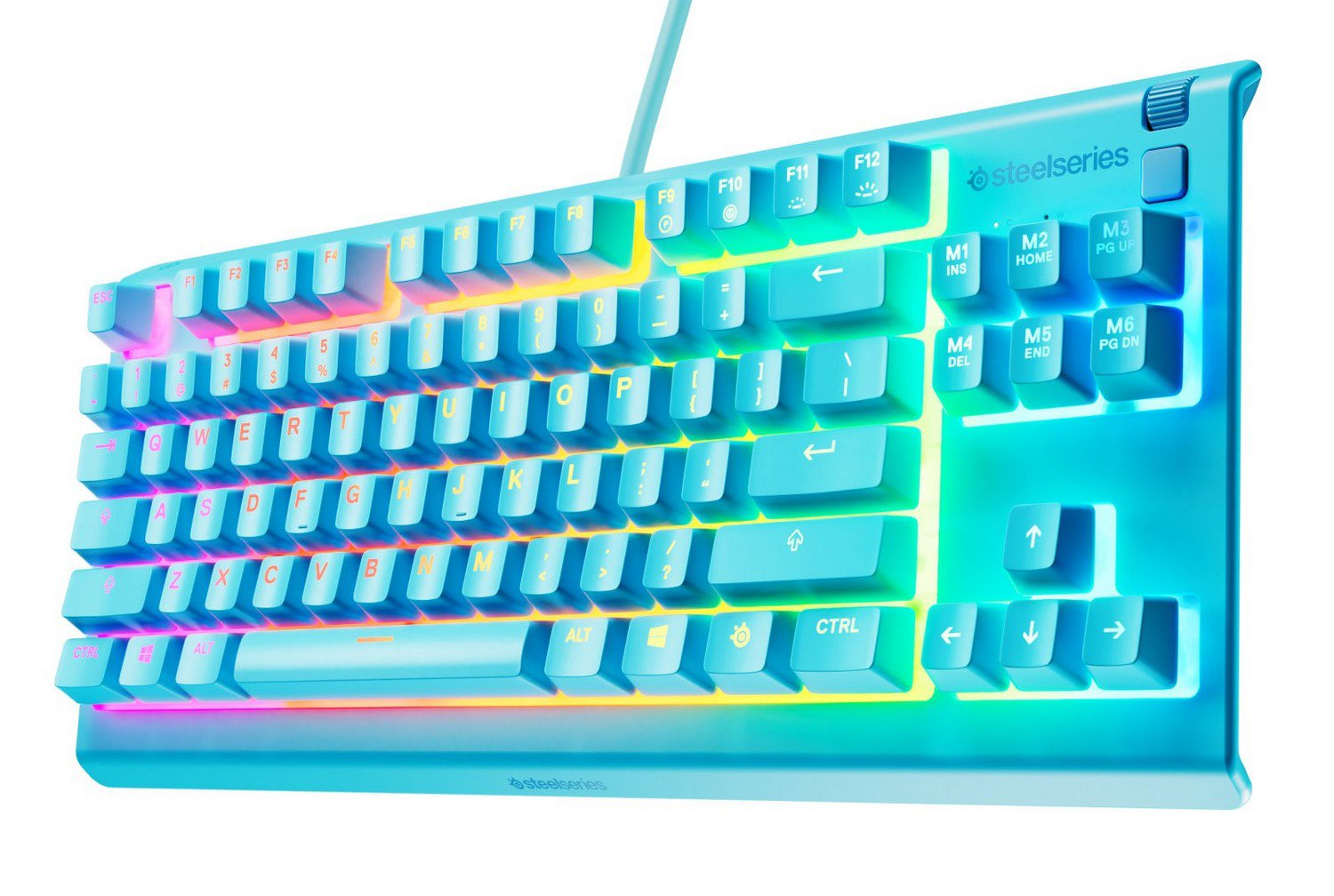 SteelSeries Apex 3 TKL Wired RGB Gaming Keyboard - Aqua