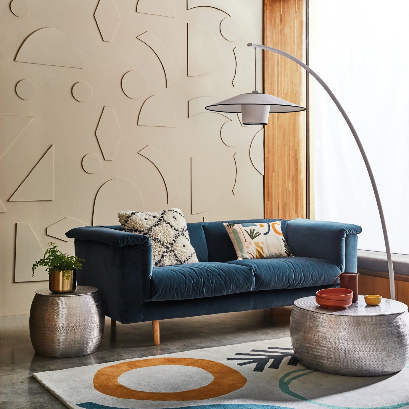 Habitat Sona Round Coffee Table - Silver