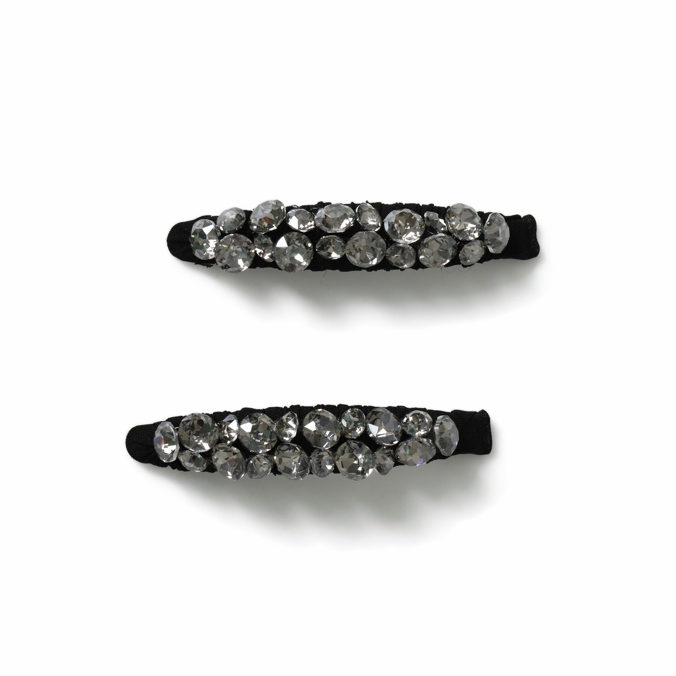 Freedom Black Crystal Hair Clips - Pack of 2