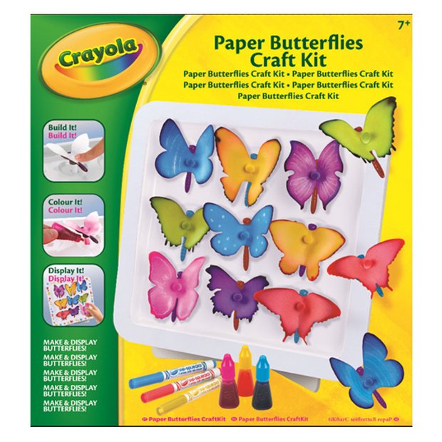 Buy Crayola Paper Butterfly Craft Kit Drawing and painting toys Argos