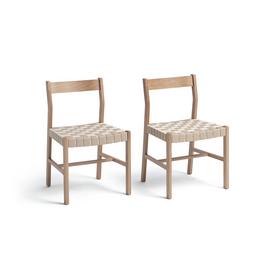 Habitat Beverly Pair of Wood Dining Chairs - Oak