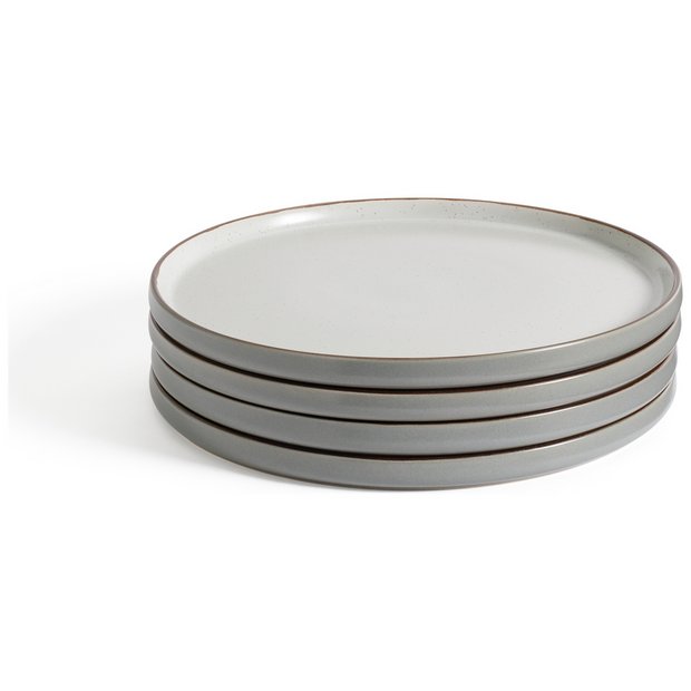 Gray dinner outlet plates